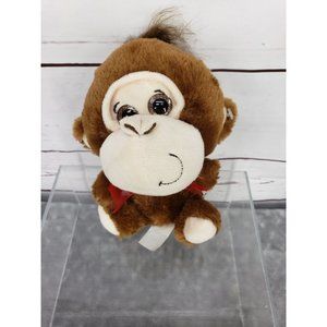 Hug Fun S Jungle‎ Monkey 272380 Brown with glitter eyes red bow